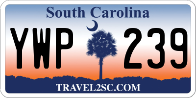 SC license plate YWP239