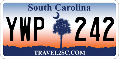 SC license plate YWP242