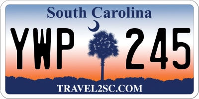 SC license plate YWP245