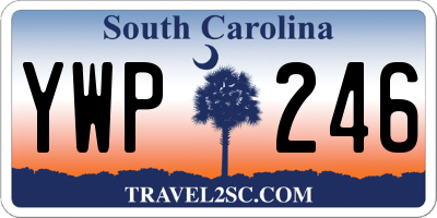 SC license plate YWP246