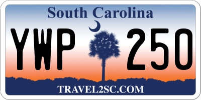 SC license plate YWP250