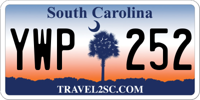 SC license plate YWP252