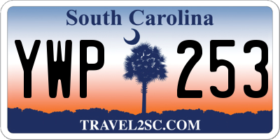 SC license plate YWP253