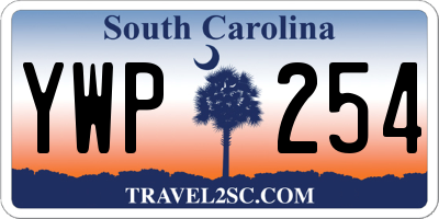 SC license plate YWP254