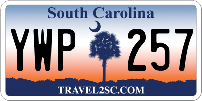SC license plate YWP257