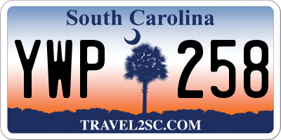 SC license plate YWP258