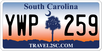 SC license plate YWP259