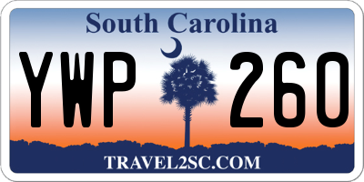 SC license plate YWP260