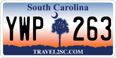 SC license plate YWP263