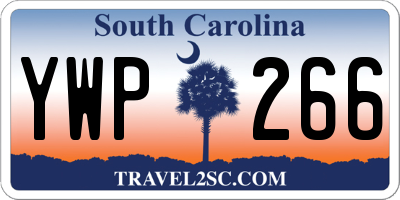 SC license plate YWP266