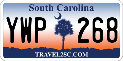 SC license plate YWP268