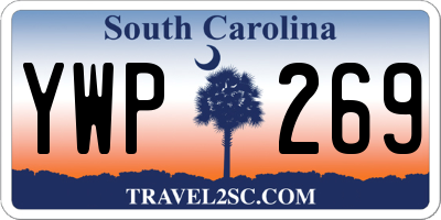 SC license plate YWP269