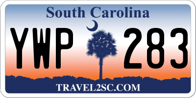 SC license plate YWP283