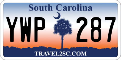 SC license plate YWP287
