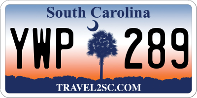 SC license plate YWP289
