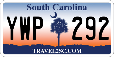 SC license plate YWP292
