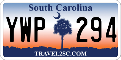 SC license plate YWP294