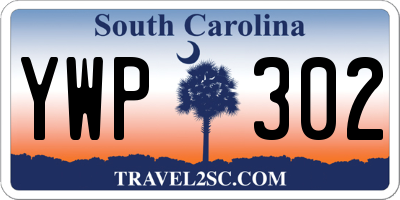SC license plate YWP302