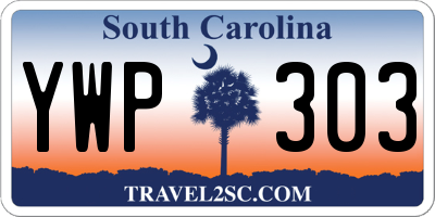 SC license plate YWP303