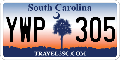 SC license plate YWP305