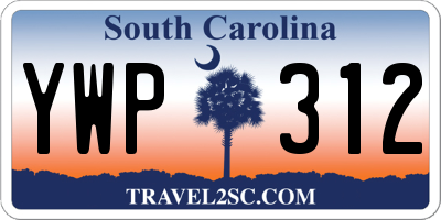 SC license plate YWP312