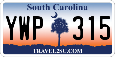 SC license plate YWP315