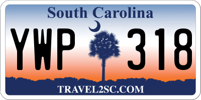 SC license plate YWP318