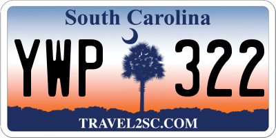 SC license plate YWP322
