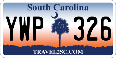 SC license plate YWP326