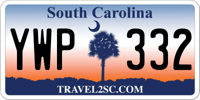 SC license plate YWP332