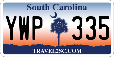 SC license plate YWP335