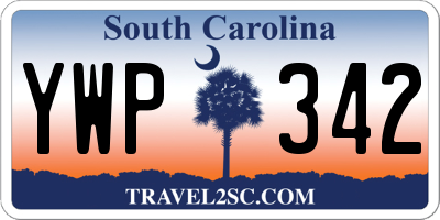 SC license plate YWP342