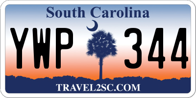 SC license plate YWP344