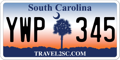 SC license plate YWP345