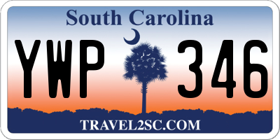 SC license plate YWP346