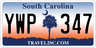 SC license plate YWP347