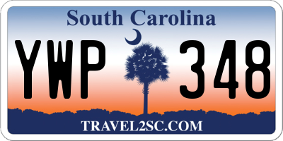 SC license plate YWP348