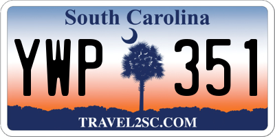 SC license plate YWP351