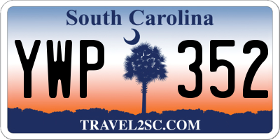 SC license plate YWP352