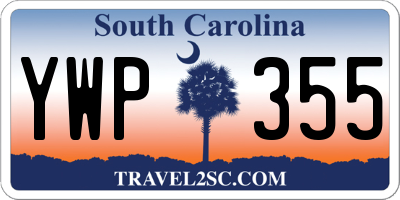 SC license plate YWP355