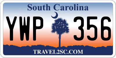 SC license plate YWP356