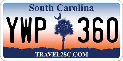 SC license plate YWP360