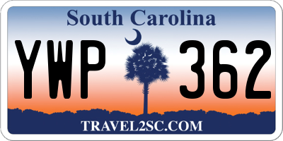SC license plate YWP362