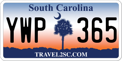 SC license plate YWP365