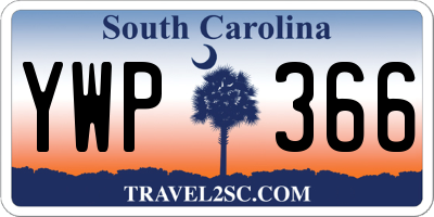 SC license plate YWP366