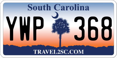 SC license plate YWP368