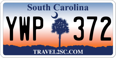 SC license plate YWP372