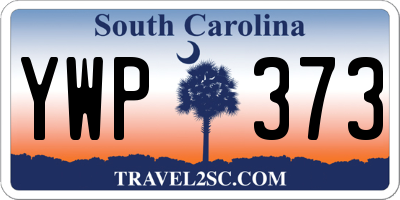 SC license plate YWP373