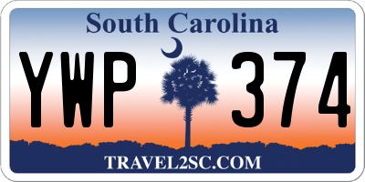 SC license plate YWP374