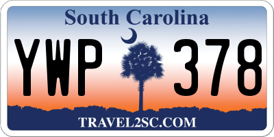 SC license plate YWP378